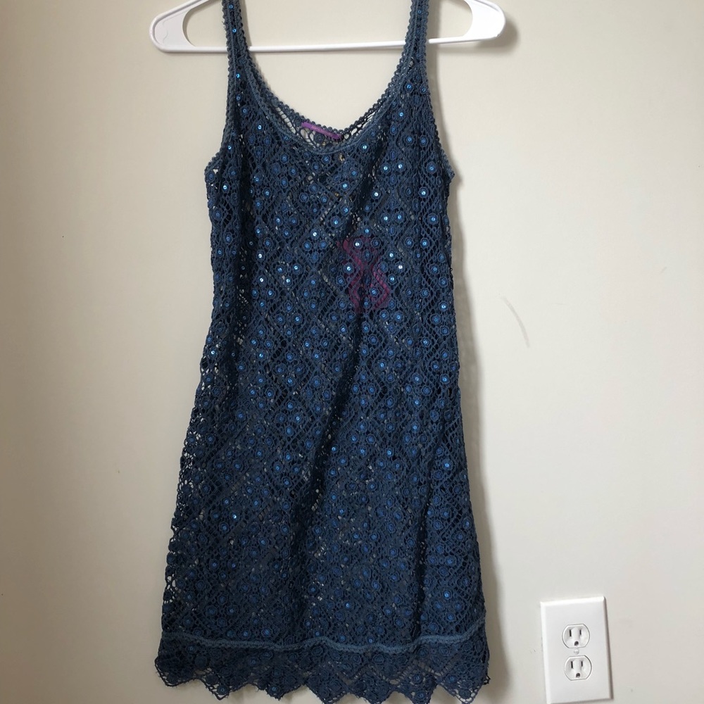 Eyelet beach cover-up dress